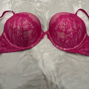 Victoria's Secret Vibrant Pink Lace Bra